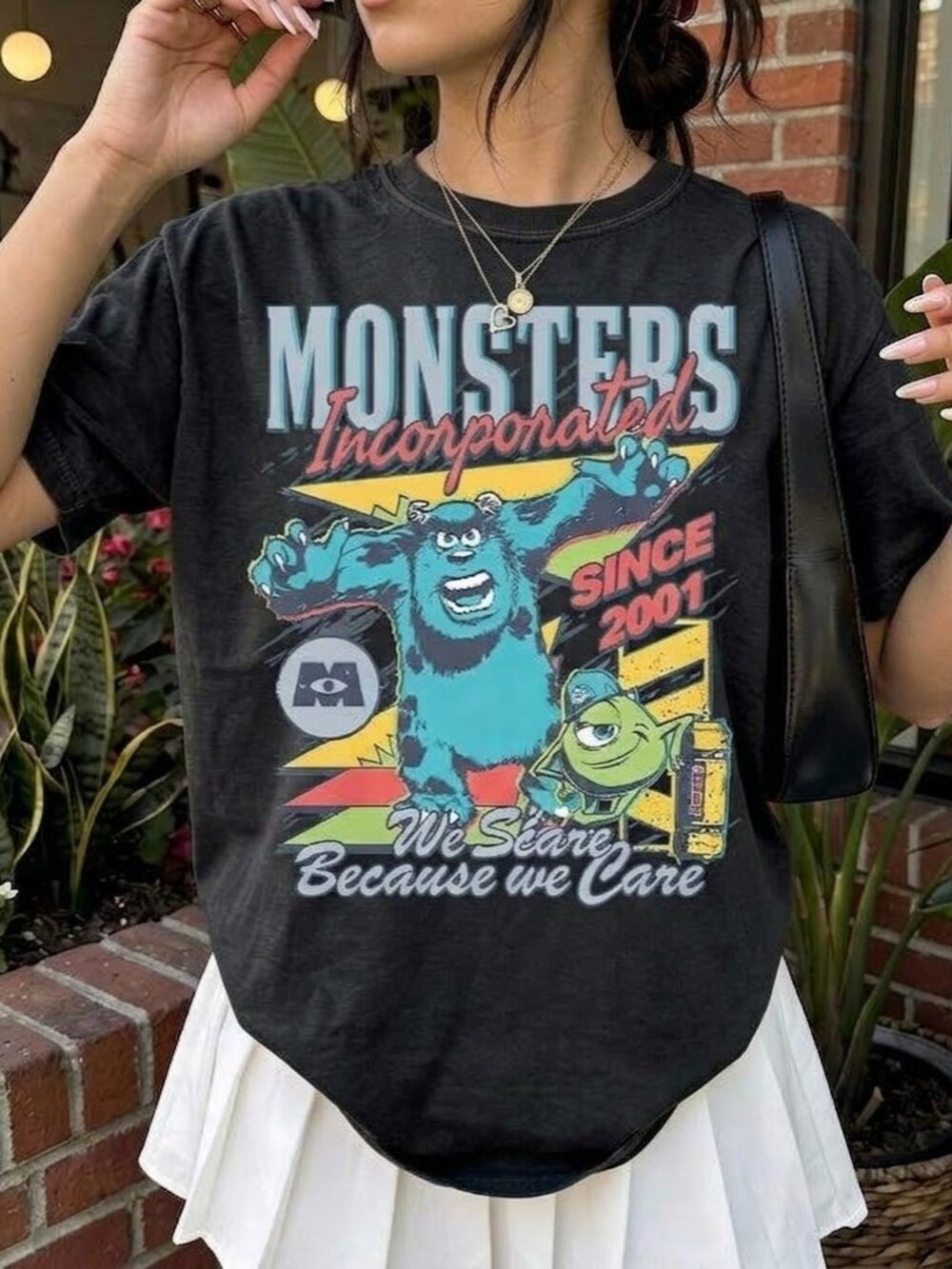 Monsters Inc. Since 2001 We Scare Because We Care Graphic